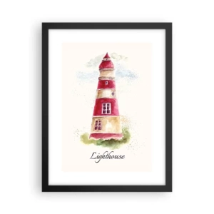 Plagát v čiernom ráme - Tu je vždy počasie - 30x40 cm