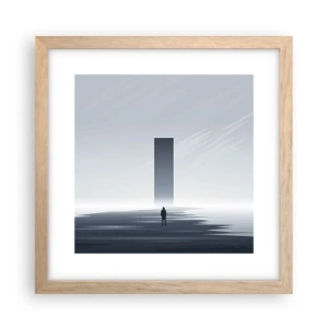 Plagát v ráme zo svetlého duba - Príležitosť alebo hrozba? - 30x30 cm