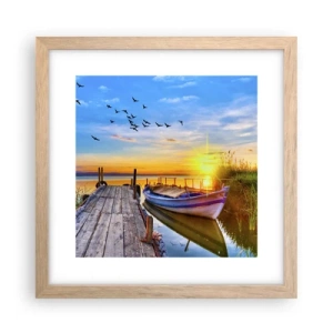 Plagát v ráme zo svetlého duba - Dovidenia, do zajtrajška - 30x30 cm