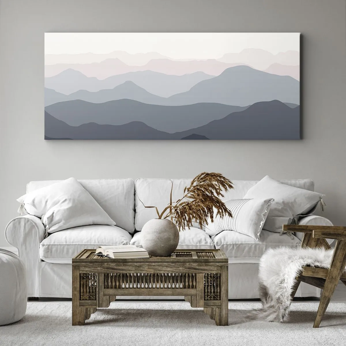 Obraz na plátne - Vlny hôr - 100x40 cm