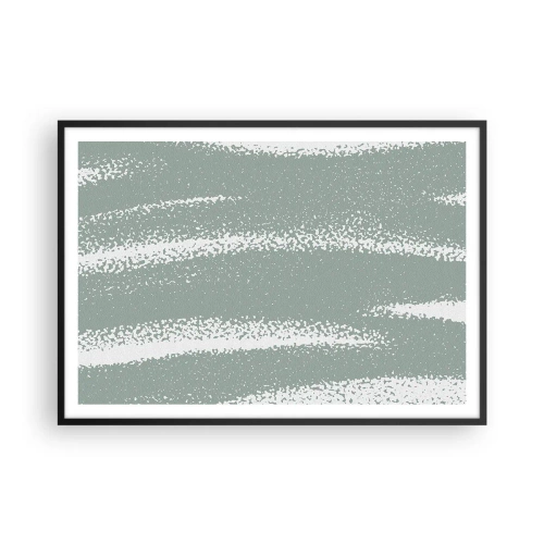 Plagát v čiernom ráme - Abstrakcia v zimnom štýle - 100x70 cm