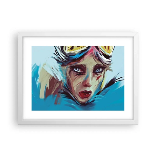 Plagát v bielom ráme - Silničná bojovníčka - 40x30 cm