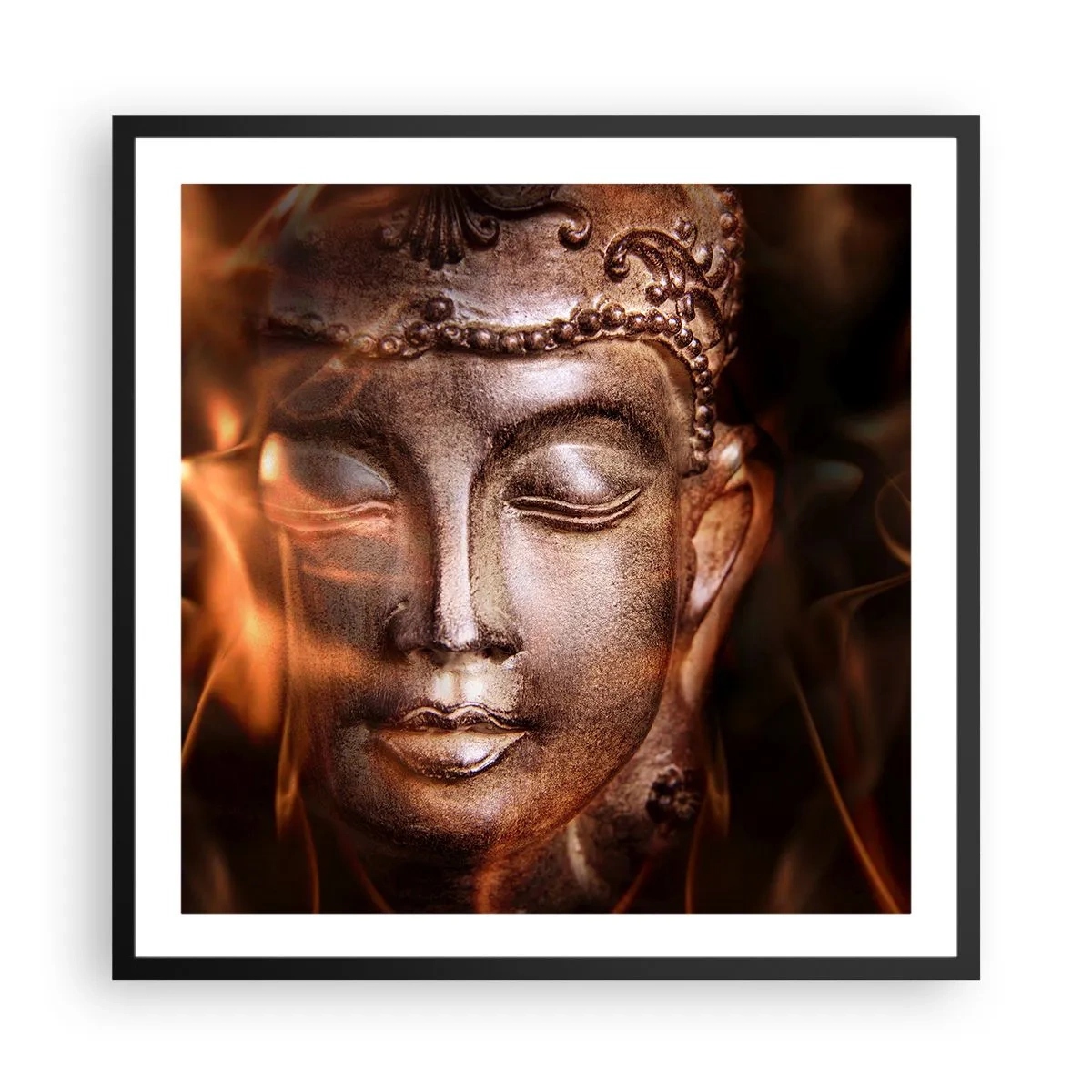 Plagát v čiernom ráme - Existuje iba tu a teraz - 60x60 cm