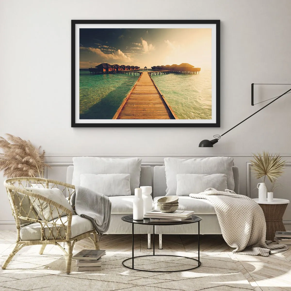Plagát v čiernom ráme - Vrelé pozvanie - 70x50 cm
