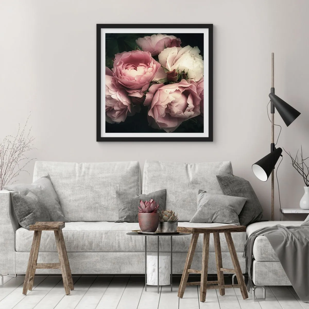 Plagát v čiernom ráme - Kúzlo belle epoque - 60x60 cm