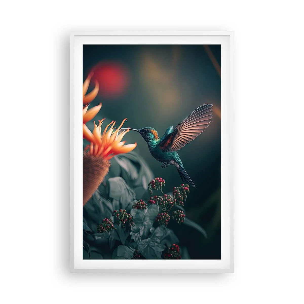 Plagát v bielom ráme - Skutočne pestrý život - 61x91 cm