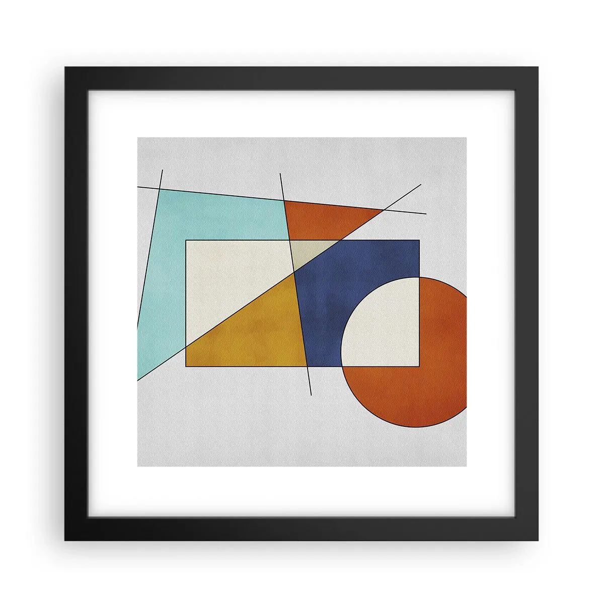 Plagát v čiernom ráme - Abstrakcia: modernistická zábava - 30x30 cm