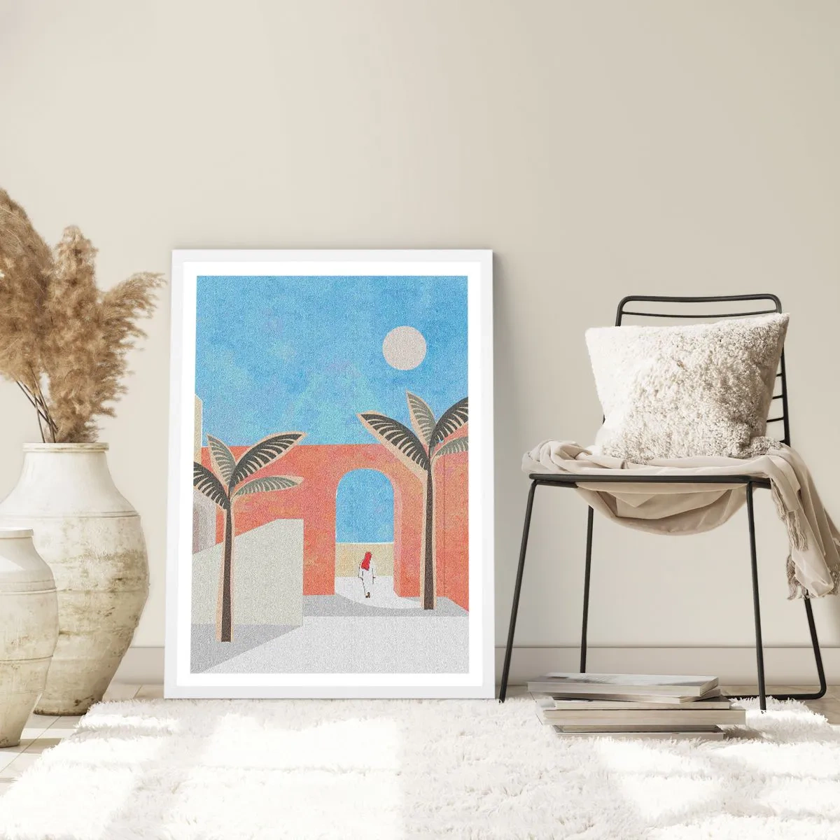 Plagát v bielom ráme - Arabský deň - 50x70 cm