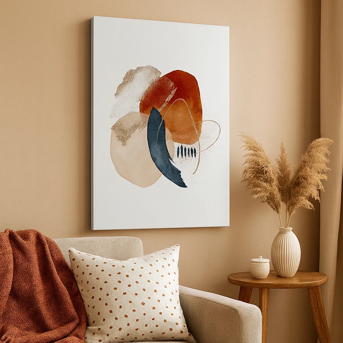 Obraz na plátne - Oválna kompozícia - 50x70 cm