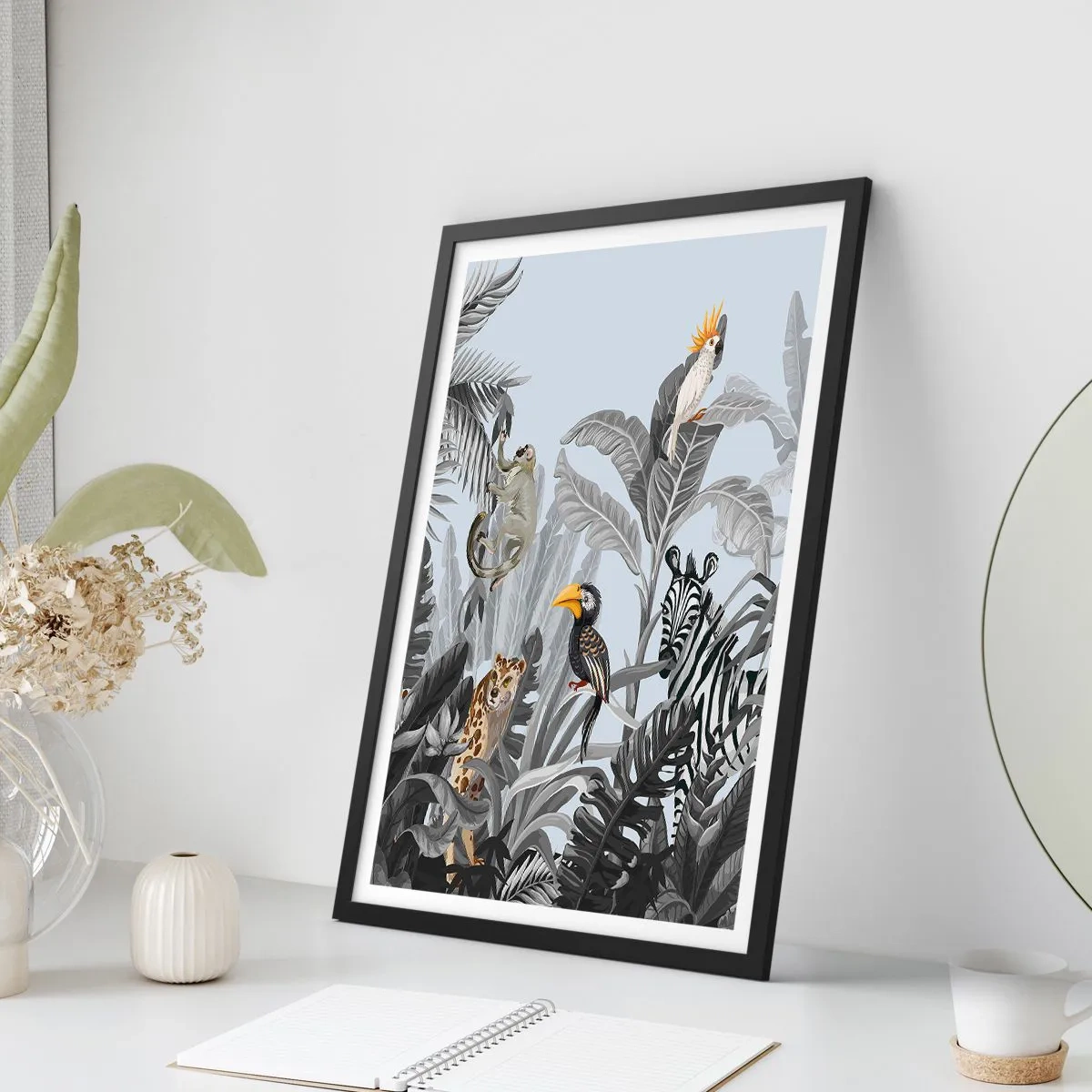 Plagát v čiernom ráme - Africká rozprávka - 70x100 cm