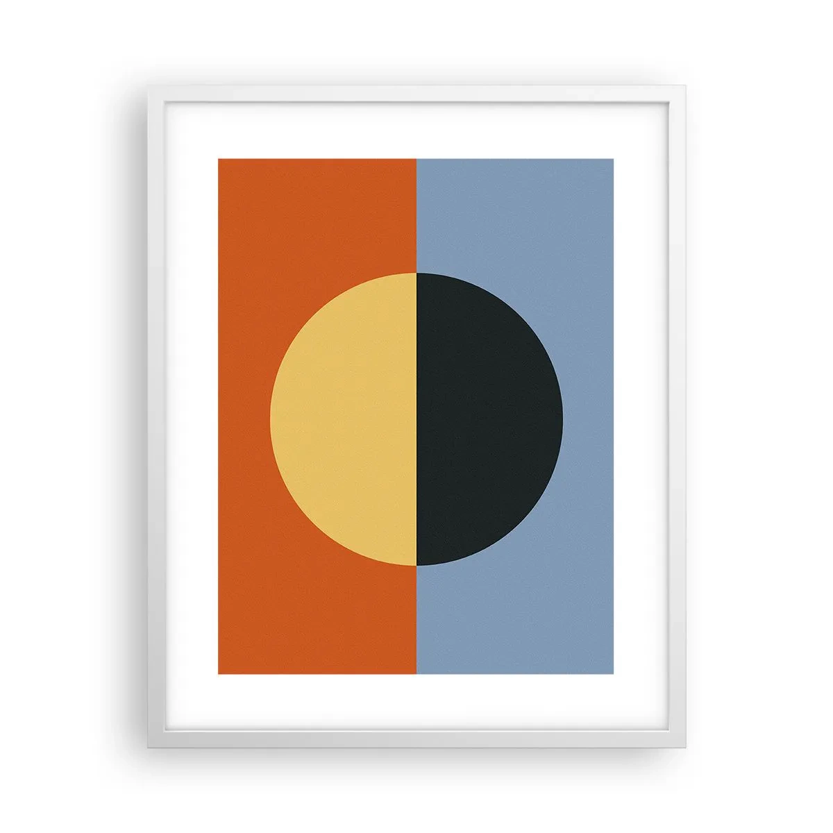 Plagát v bielom ráme - Kompozícia tepla a chladu - 40x50 cm