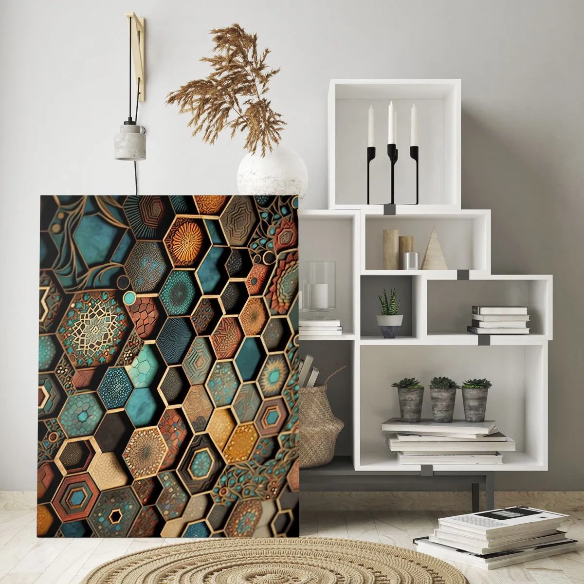 Obraz na skle - Arabské ornamenty – variácia - 50x70 cm