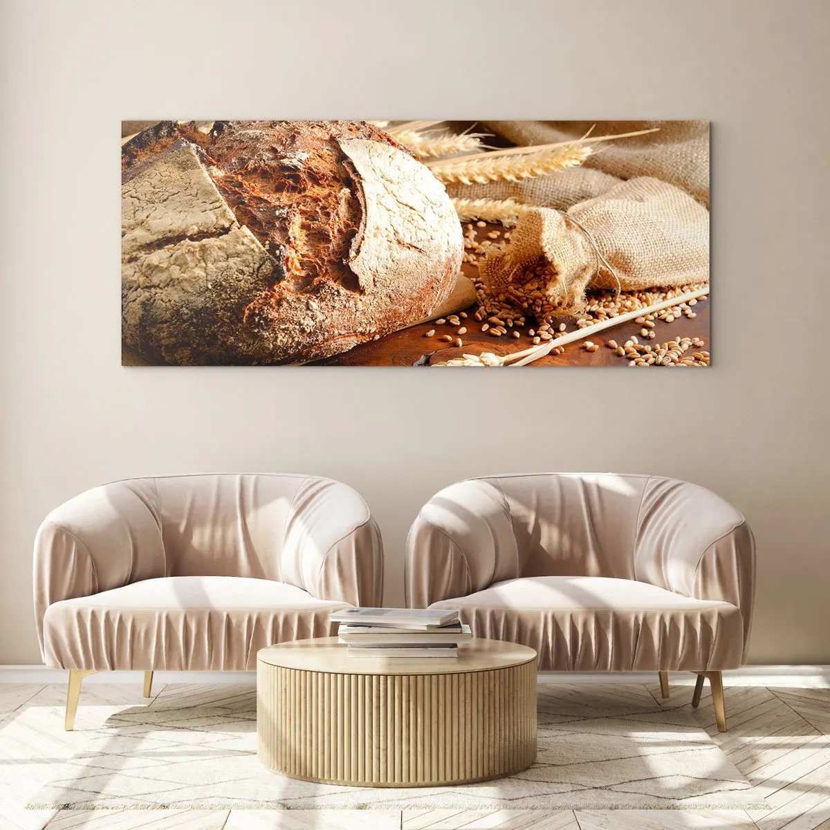 Obraz na skle - Chutný, voňavý, chrumkavý - 160x50 cm