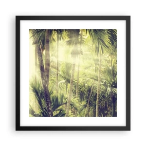 Plagát v čiernom ráme - V zelenej žiare - 40x40 cm