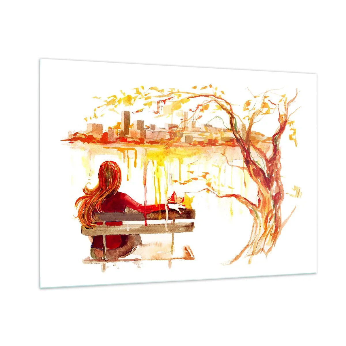 Obraz na skle - Okamih zamyslenia - 100x70 cm