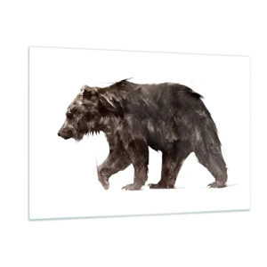 Obraz na skle - Vždy nosím naozajstný kožuch! - 120x80 cm