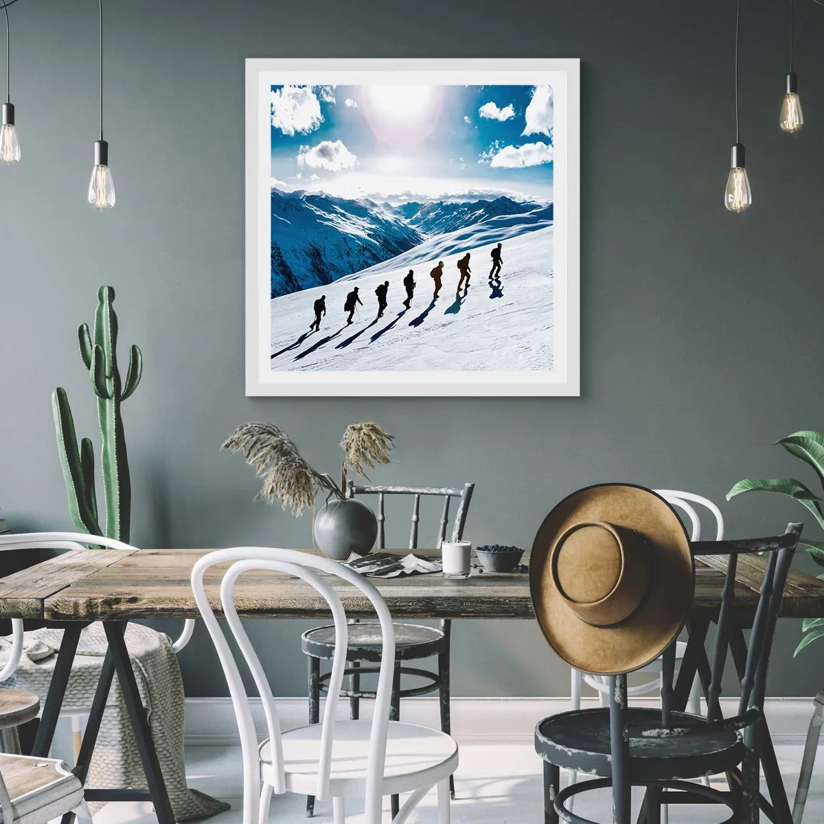 Plagát v bielom ráme - Tím dobývateľov - 50x50 cm