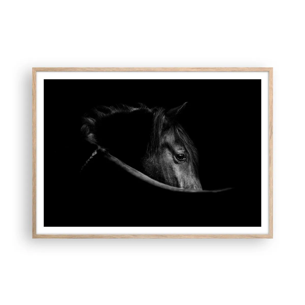 Plagát v ráme zo svetlého duba - Čierny knieža - 100x70 cm