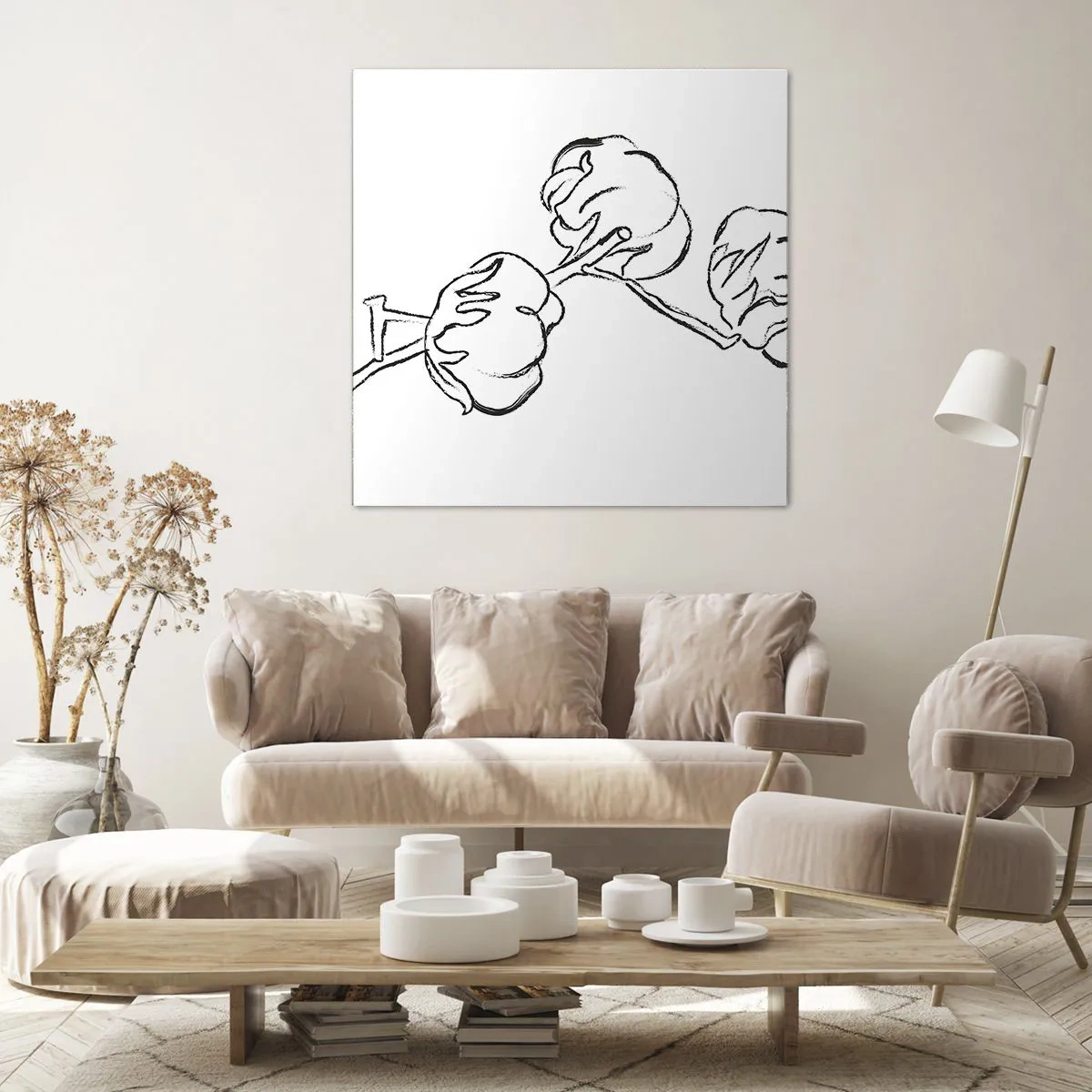 Obraz na plátne - Bavlnené páperie - 70x70 cm