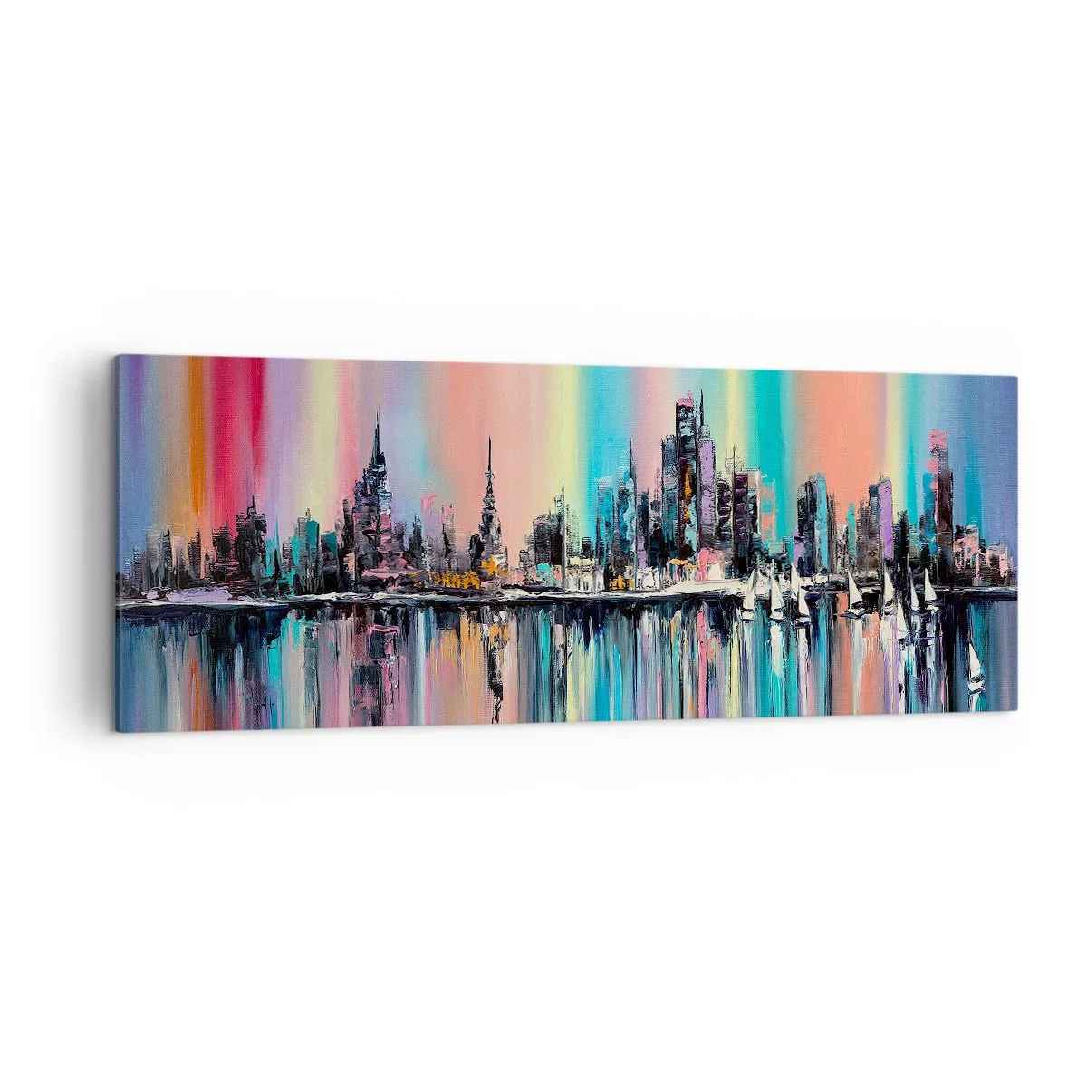 Obraz na plátne - Nočný prúd svetla - 140x50 cm