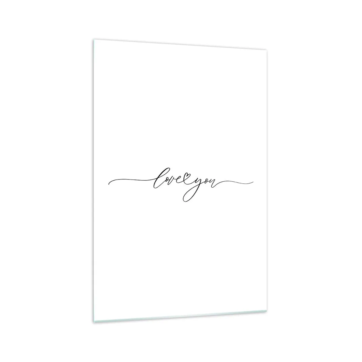 Obraz na skle - Čierne na bielom - 70x100 cm