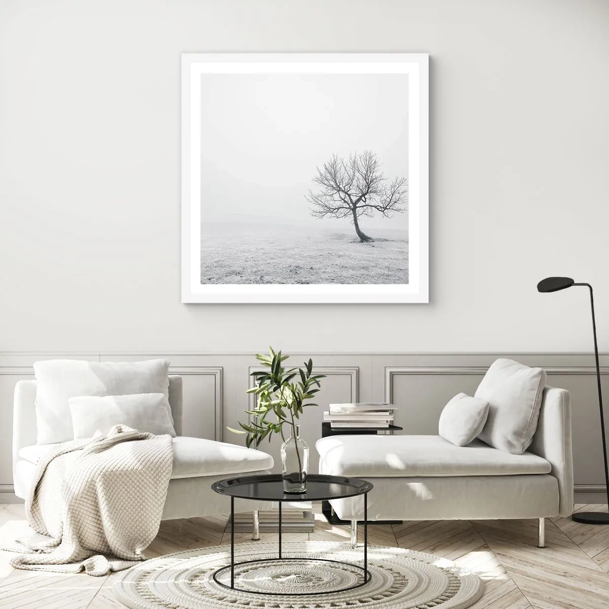 Plagát v bielom ráme - Proti ničote - 60x60 cm