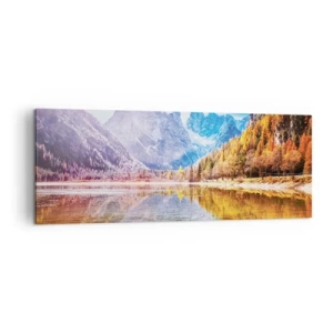Obraz na plátne - A v horách už je jeseň - 140x50 cm