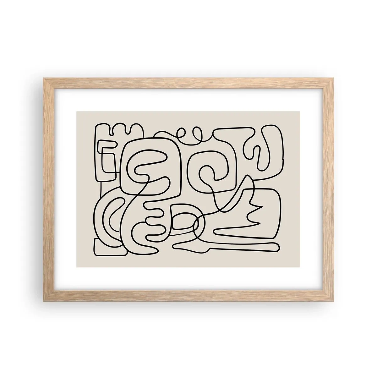 Plagát v ráme zo svetlého duba - Podľa stopy - 40x30 cm