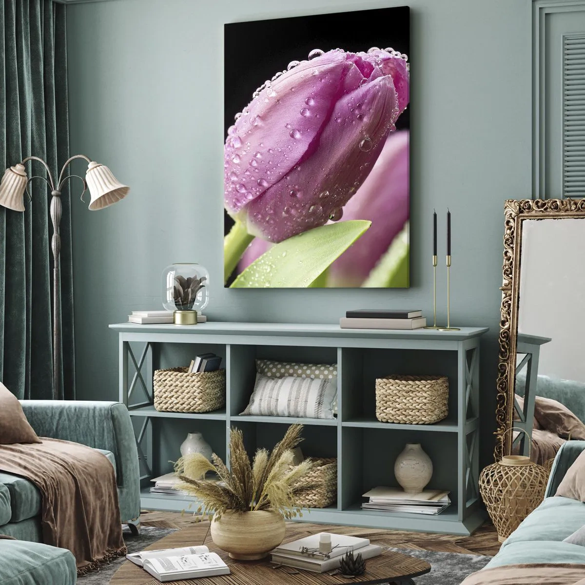 Obraz na plátne - Ľaliový sen v rose - 50x70 cm