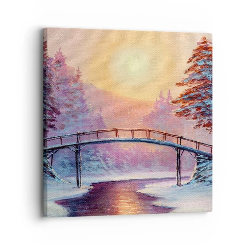 Obraz na plátne - Štyri ročné obdobia - zima - 30x30 cm