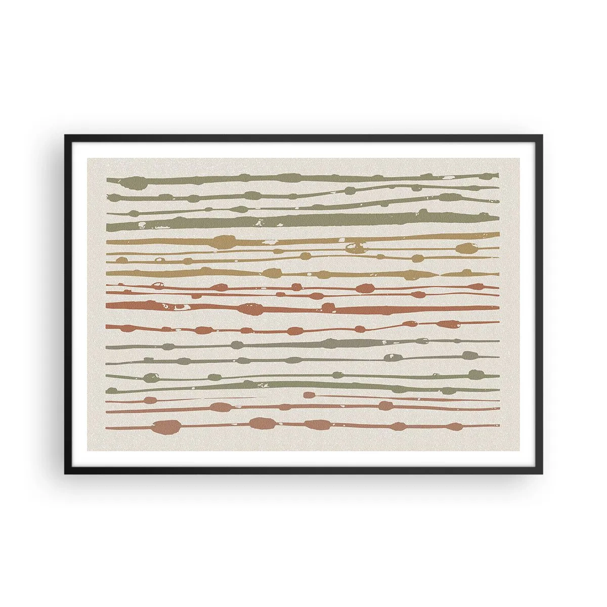 Plagát v čiernom ráme - Hudobný záznam farieb - 100x70 cm