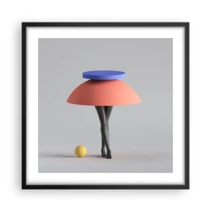 Plagát v čiernom ráme - Surrealistická kompozícia - 50x50 cm