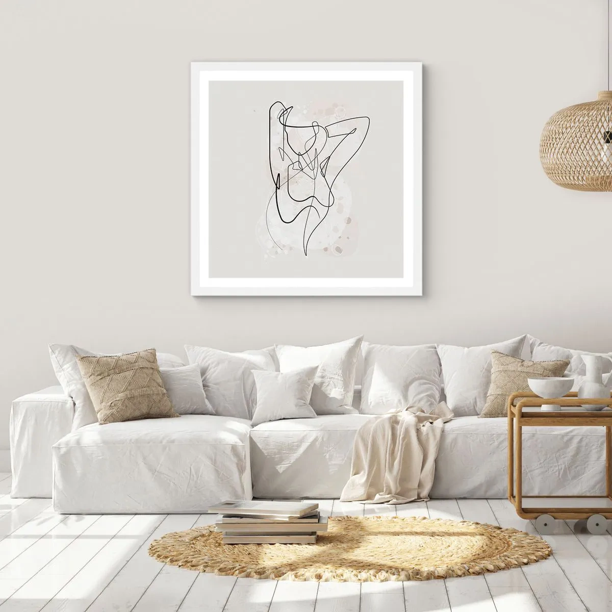 Plagát v bielom ráme - Umenie zvádzania - 60x60 cm