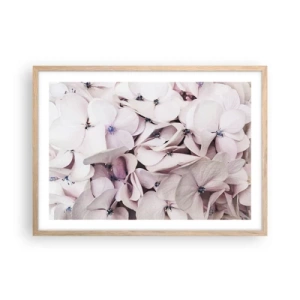 Plagát v ráme zo svetlého duba - V záplave kvetov - 70x50 cm
