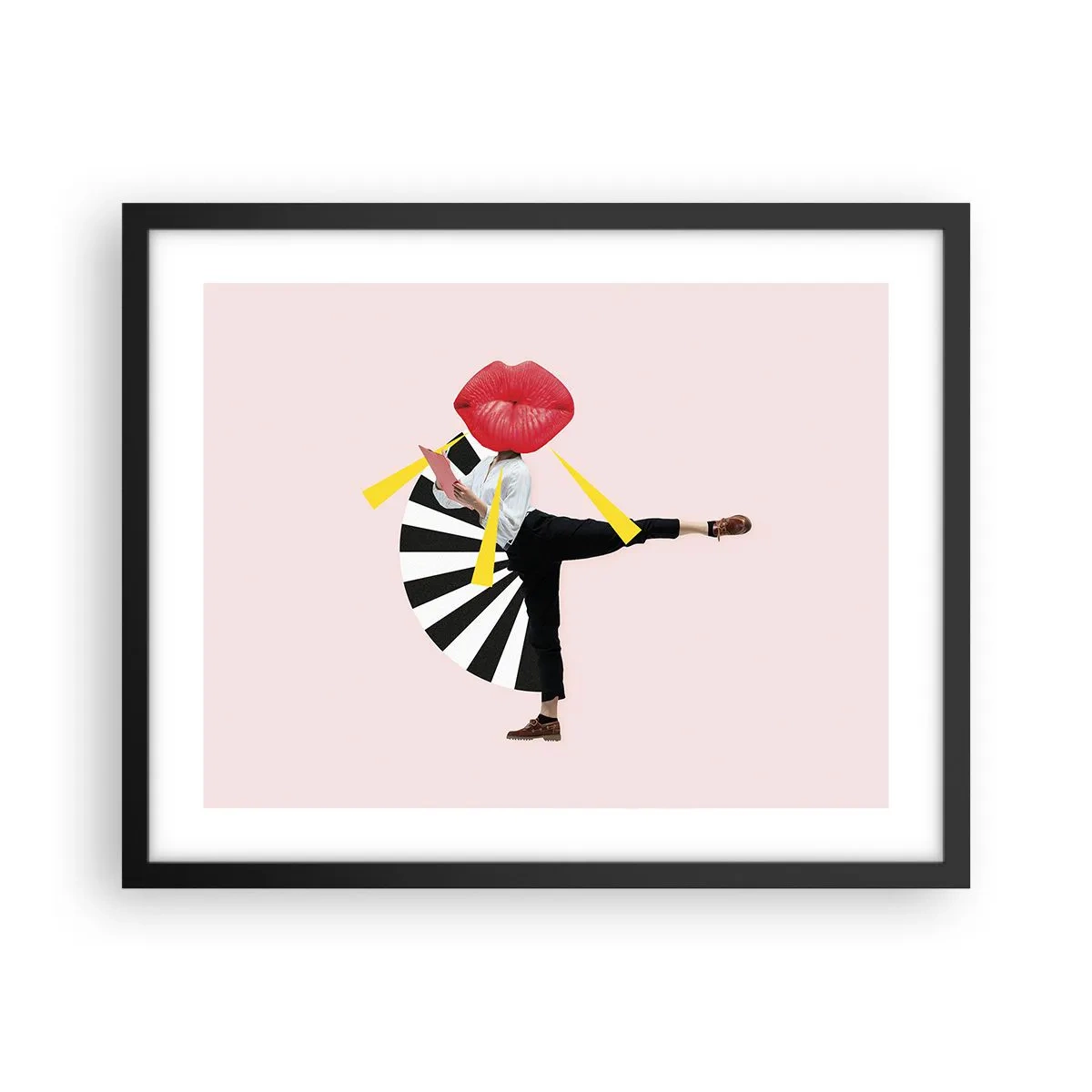 Plagát v čiernom ráme - Surrealistický pop-art - 50x40 cm