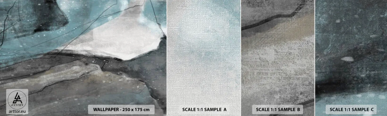 Vzorka fototapety Premium Canvas - Abstrakcie: skaly a ľad - Minimalizmus, Kus, Moderné - 100x30 cm