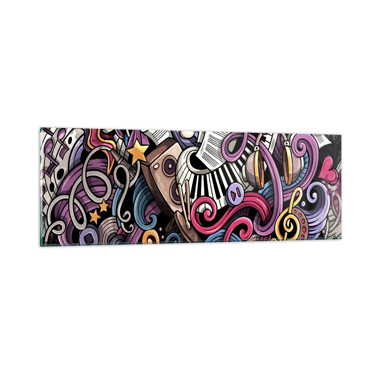 Obraz na skle - Komplikovaná melódia - 90x30 cm