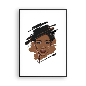 Plagát v čiernom ráme - Sladká ako čokoláda - 70x100 cm