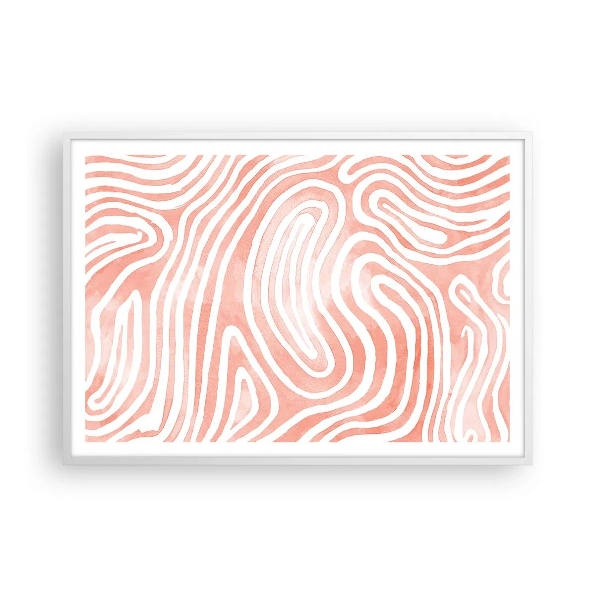 Plagát v bielom ráme - V koralovom labyrinte - 100x70 cm