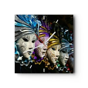 Nástenné hodiny - Tajomstvo v zlatej a v striebornej - 30x30 cm