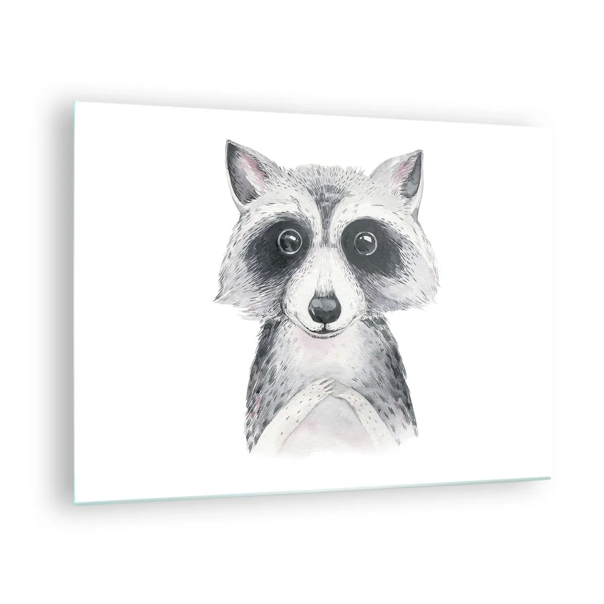 Obraz na skle - Portrét psa mývalovca v čiernobielej farbe - 70x50cm - Chvíľa dojatia - Moderná nástenná dekorácia do obývacej izby a spálne ARTTOR