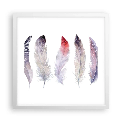 Plagát v bielom ráme - Jemné ako rôznofarebná hmla - 40x40 cm