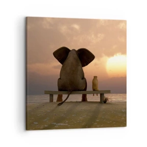 Obraz na plátne - Je skvelé spolu mlčať - 60x60 cm