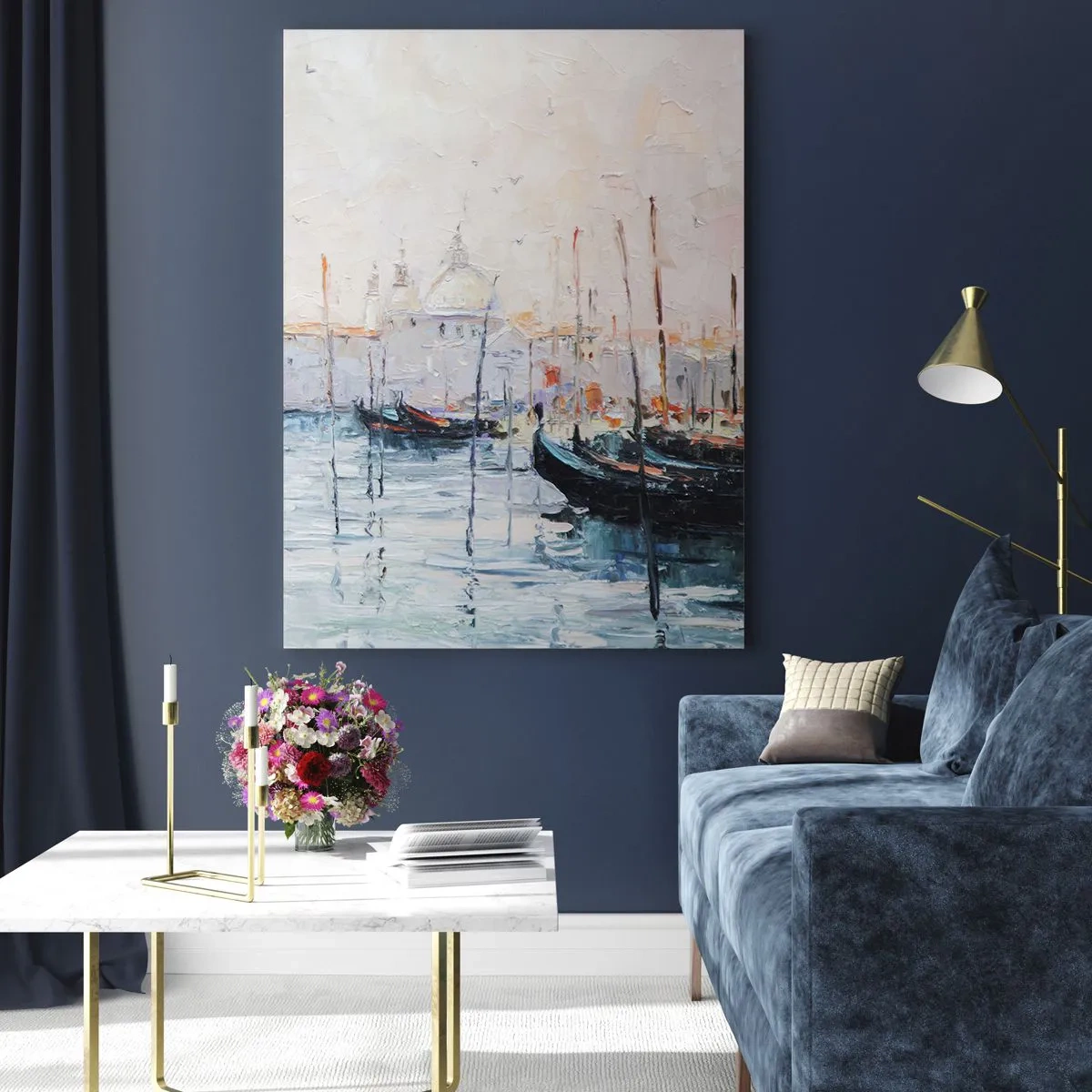 Obraz na skle - Za vodou, za hmlou - 80x120 cm