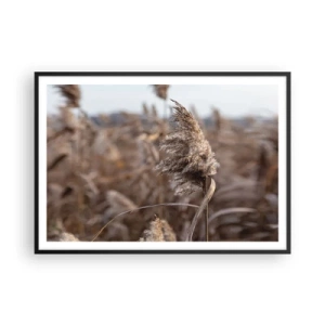 Plagát v čiernom ráme - Čas odletieť s vetrom - 100x70 cm