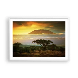 Plagát v bielom ráme - Sen cestovateľa - 70x50 cm