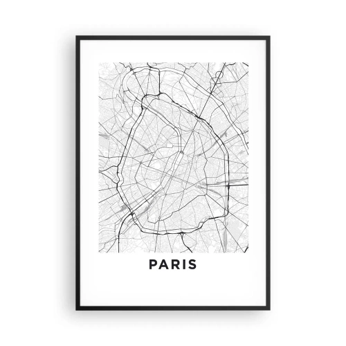Plagát v čiernom ráme - Kvet Paríža - 70x100 cm
