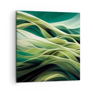 Obraz na plátne - Abstraktná hra na zelenú - 50x50 cm