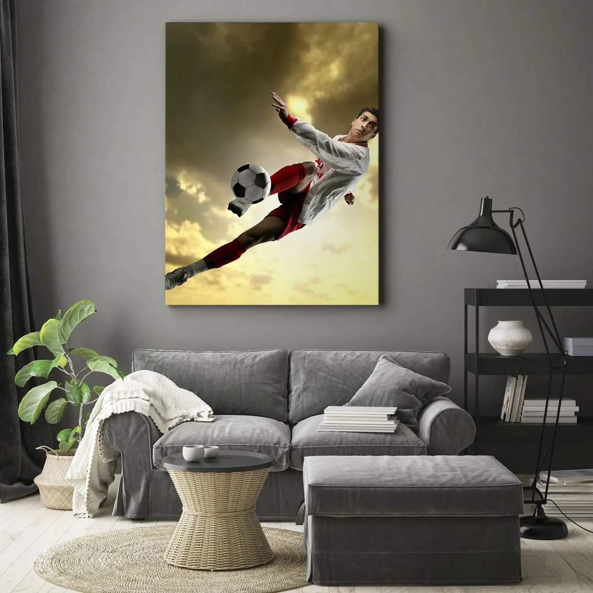 Obraz na plátne - Futbalové nebo - 45x80 cm