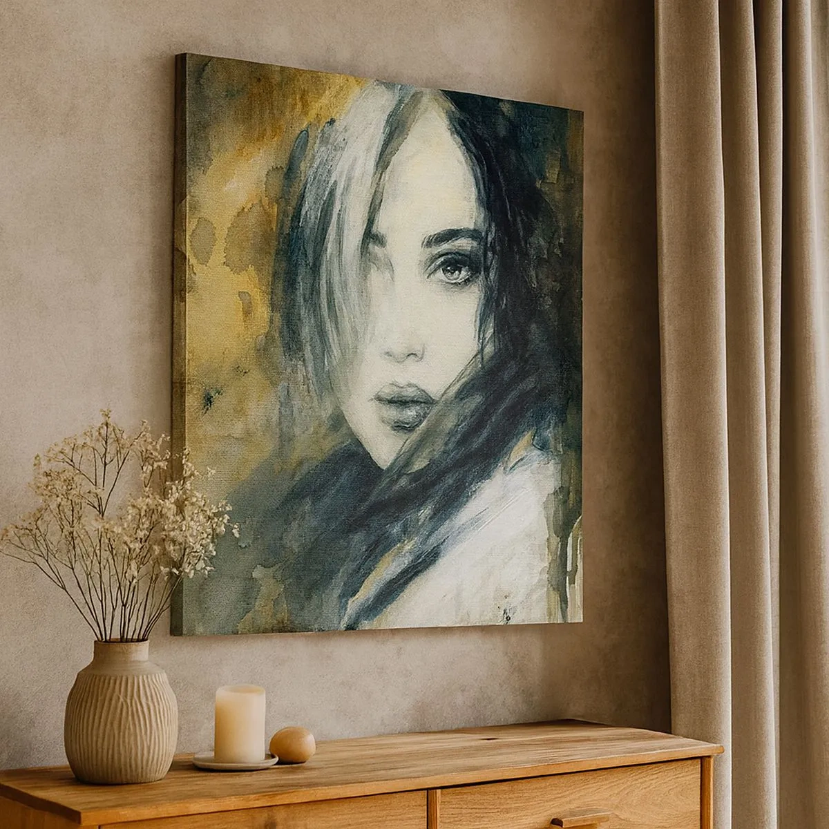 Obraz na plátne - viac nevinná alebo zmyselná? - 30x30 cm